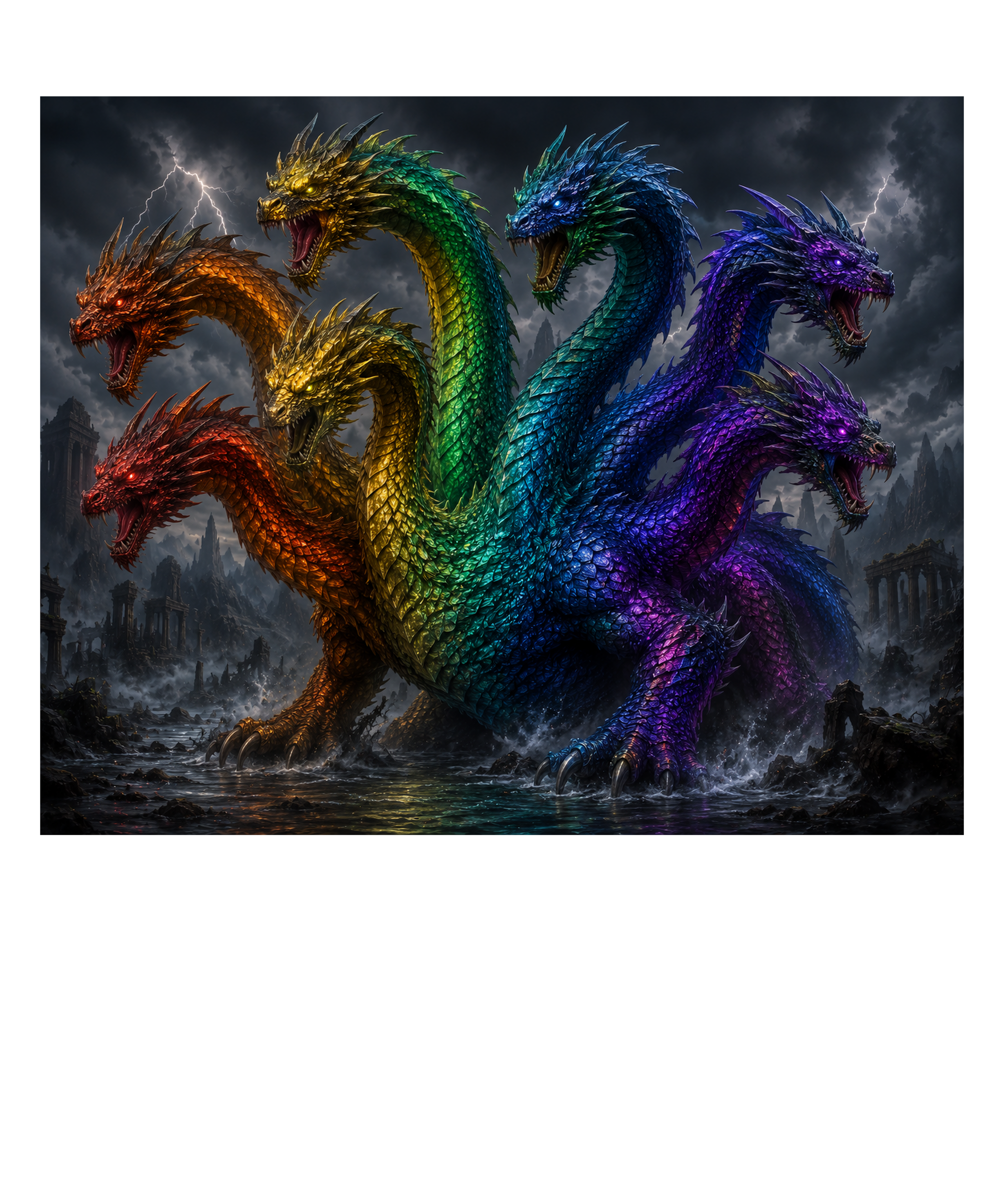Fabled Hydra Fantasy Art Collection |  Layne's Illustrations | Winky's Creative Eye