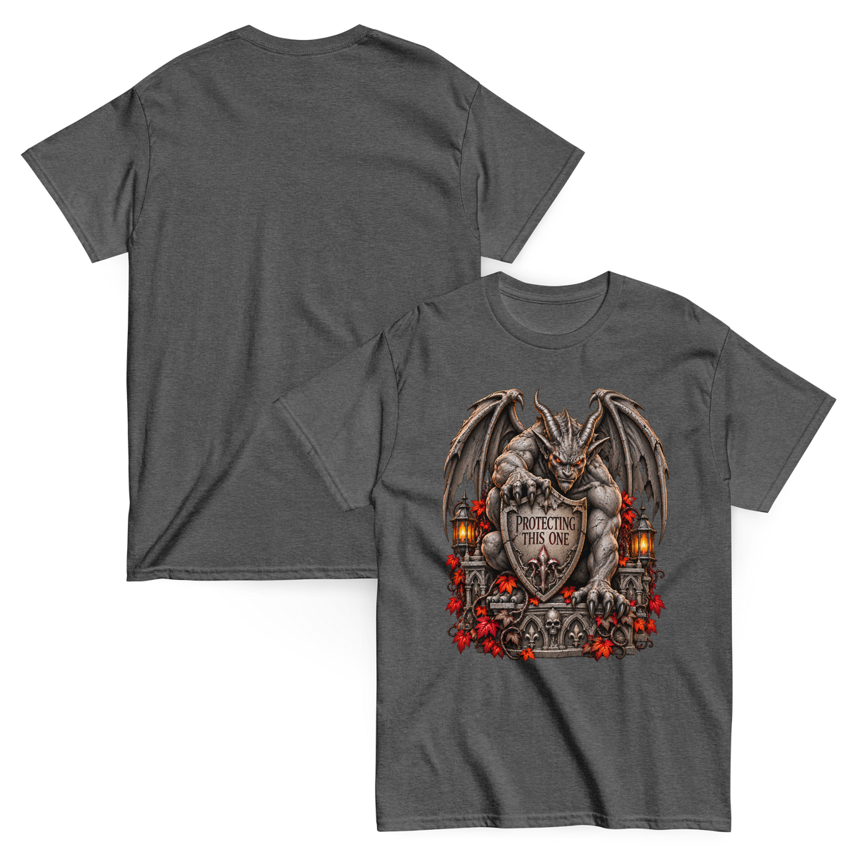 Gothic Guardians Shirts | Gargoyles & Witch Familiar Cats